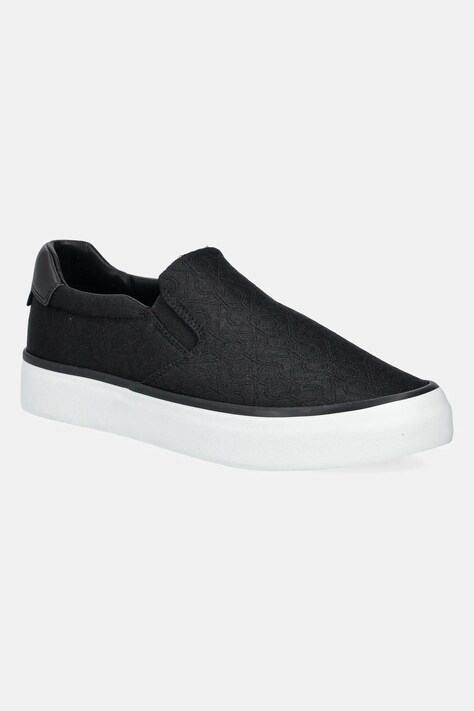 Kecky Calvin Klein VULC SLIP ON - JACQ černá barva, HW0HW02411