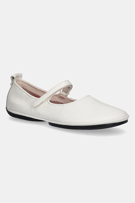 Camper balerini de piele Right Nina culoarea alb, K201365-024