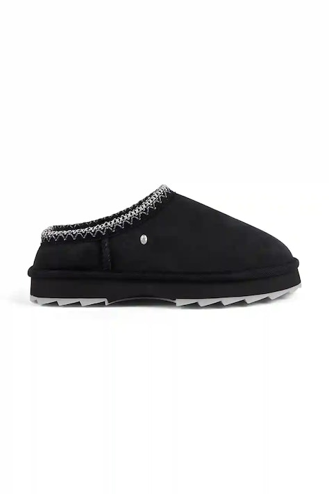 Замшевые тапочки Emu Australia Sharky Scuff цвет чёрный W13179 Black