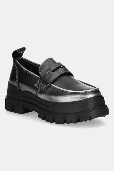 Mokasíny Buffalo Aspha Loafer Vntg dámské, šedá barva, na platformě, 1624083-PEW