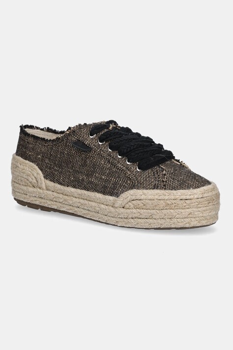 Espadrilky Emu Australia Ellery 2.0 černá barva, na platformě, W13065 Black