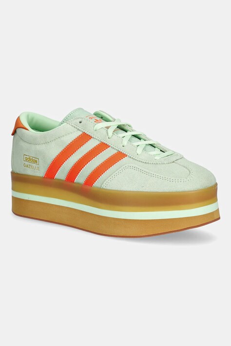 Замшеві кросівки adidas Originals Gazelle Stack колір зелений JR8180