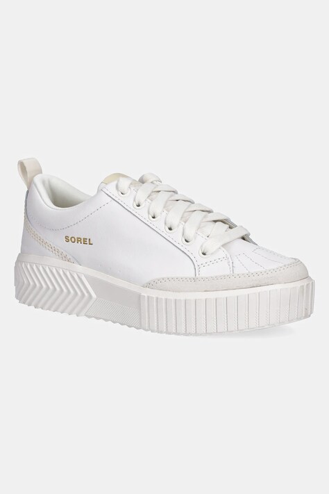 Sorel sneakers din piele ONA AVE LOW WP femei, culoarea alb, 2077991125