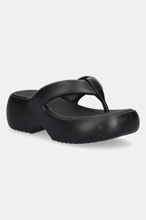 Šľapky Melissa FREE FUZZY PLATFORM dámske, čierna farba, na platforme, M 35875