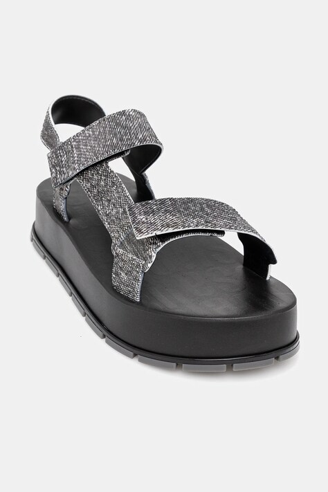 Σανδάλια Melissa FLOWING PLATFORM DENIM χρώμα: μαύρο, M 36132