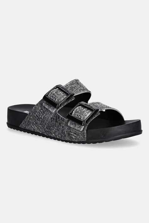 Melissa papuci COZY M LOVER SLIDE DENIM femei, culoarea negru, M 36146