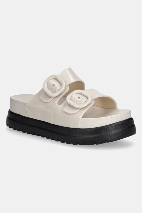 Pantofle Melissa COZY PLATFORM dámské, béžová barva, na platformě, M 36158