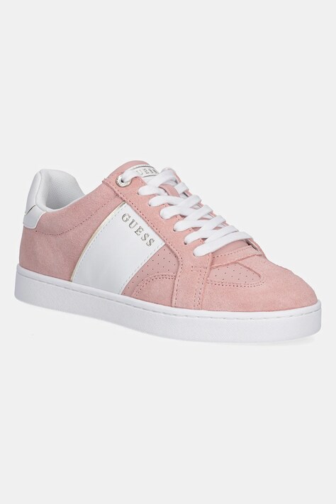 Guess sneakers din piele intoarsă JRONE6 femei, culoarea roz, FLJRO6 SUE12