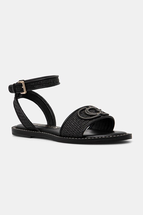 Guess sandale SIYONA femei, culoarea negru, FLJSIY FAB03