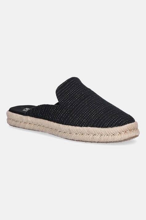 Toms espadrile METALLIC LINEN STRIPE culoarea negru, 10021880