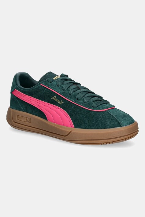 Puma sneakers din piele Puma Club Klassika SD femei, culoarea verde, 400718