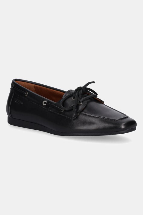 Kožené mokasíny Vagabond Shoemakers HILLARY dámské, černá barva, na plochém podpatku, 5925-401-20