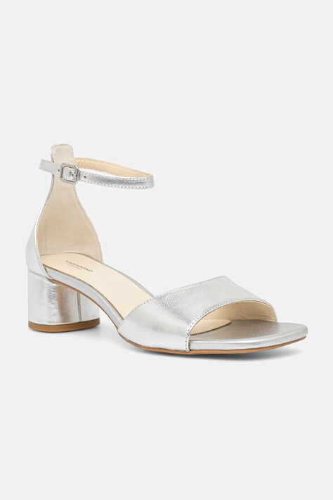 Vagabond Shoemakers sandale de piele PIPER culoarea argintiu, 5921-083-79