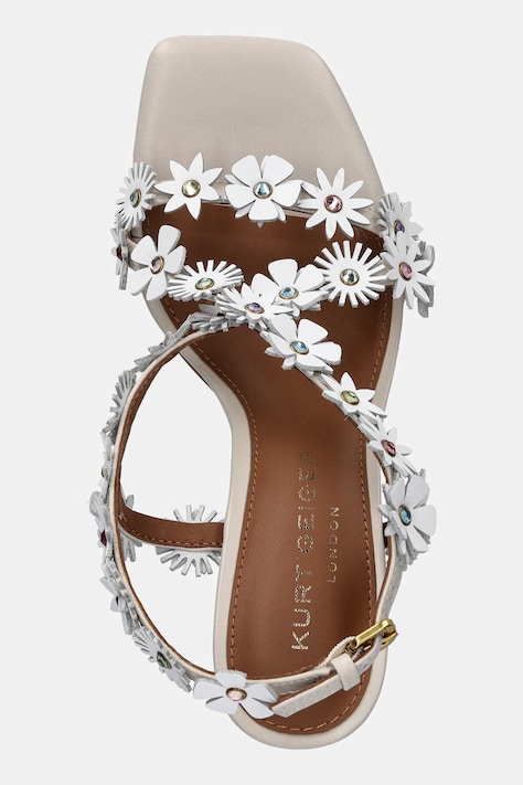 Шкіряні сандалі Kurt Geiger London Flower Sandal — SS25-OBD3BP, білий — фото 4