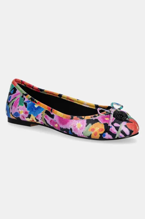 Kurt Geiger London baleriny skórzane Eagle Ballerina kolor multicolor 9790609109