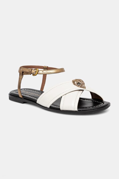 Kurt Geiger London sandale Orson Cross Flat Sandal femei, culoarea bej, 4369344309