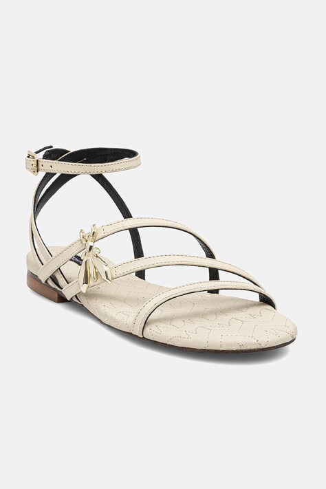 Patrizia Pepe sandale de piele femei, culoarea bej, 8X0095 L048 W338