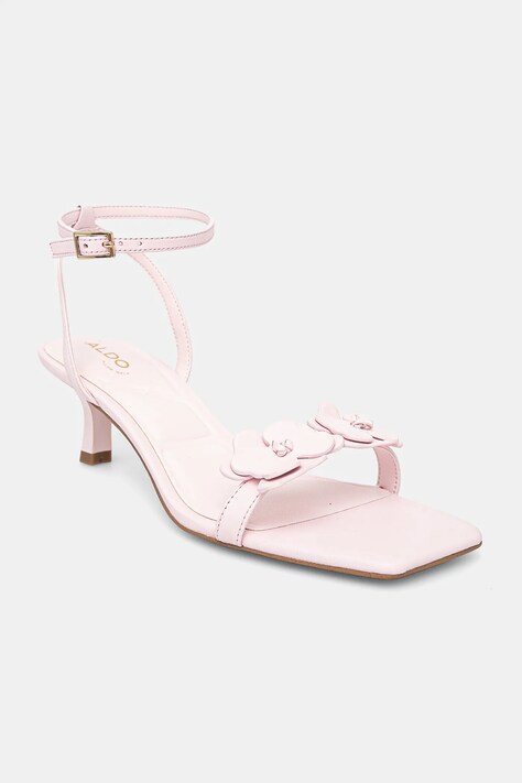 Aldo sandale de piele DAISYROSE culoarea roz, 13964636