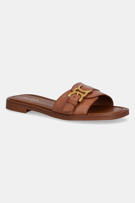 Aldo papuci de piele DALLAEDAR culoarea maro, 13967704
