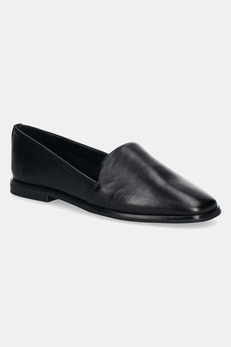 Aldo mocasini de piele CARAELIA femei, culoarea negru, cu toc plat, 13966660