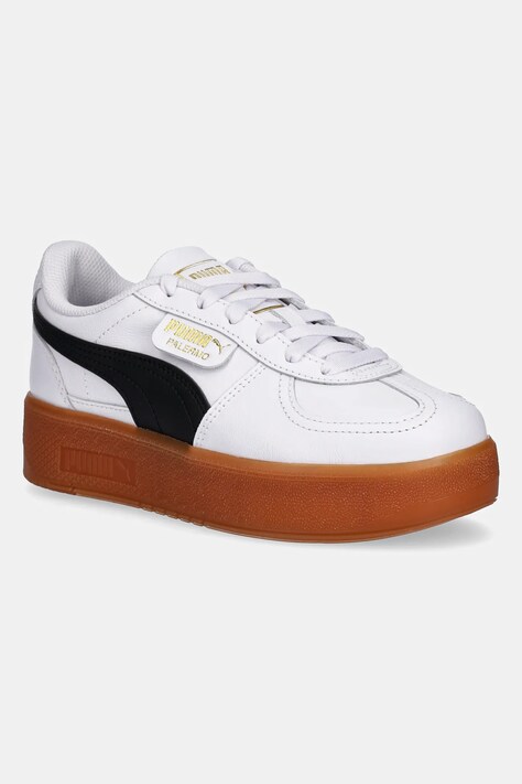Шкіряні кросівки Puma Palermo Elevata Lth Wns жіночі колір бежевий 400461