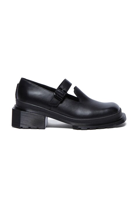 Dr. Martens pantofi de piele Maybole MJ Mary Jane femei, culoarea negru, cu platforma, DM32075001