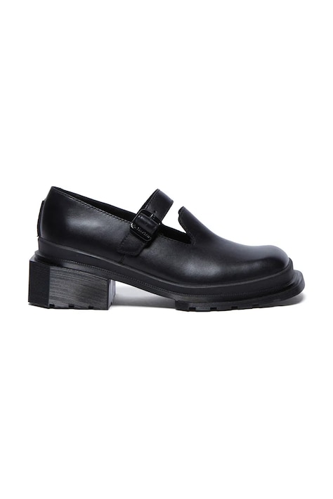 Кожени половинки обувки Dr. Martens Maybole MJ Mary Jane в черно с платформа DM32075001