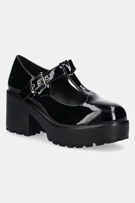 Lodičky Koi Footwear SAI BLACK MARY JANES ‘ PATENT EDITION’ černá barva, na podpatku, ND35