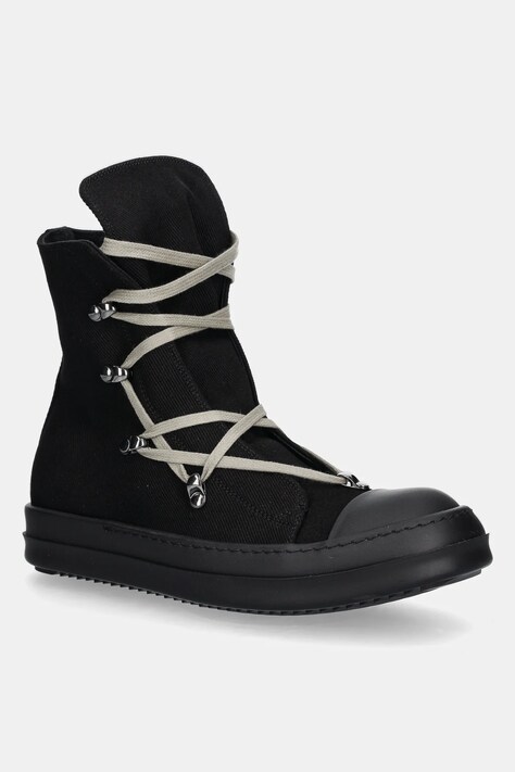 Πάνινα παπούτσια Rick Owens Hexa Sneaks χρώμα: μαύρο, DS01E3805.DO