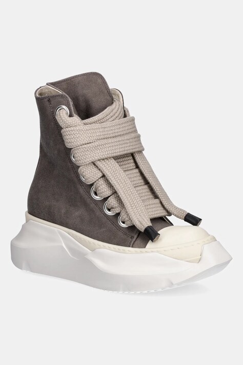 Πάνινα παπούτσια Rick Owens DRKSHDW Jumbo Laces Abstract Sneak χρώμα: γκρι, DS01E3844.CVSW2