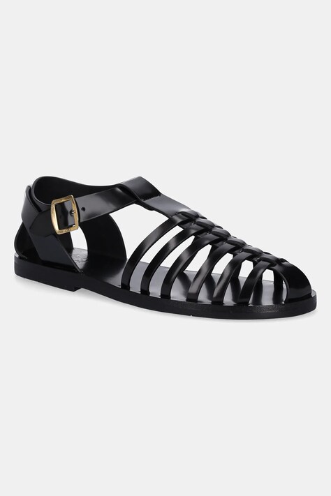 Bally sandale de piele femei, culoarea negru, WF003P