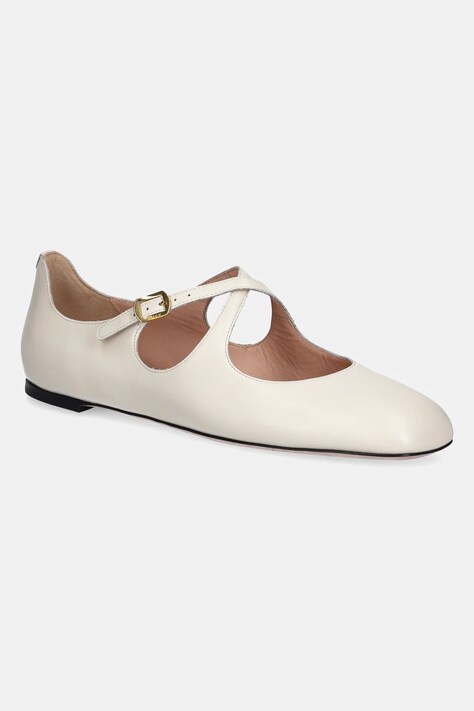 Bally bőr balerina cipő bézs, WA051B