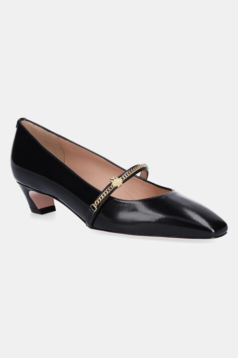 Bally pantofi de piele culoarea negru, cu toc drept, WP351D