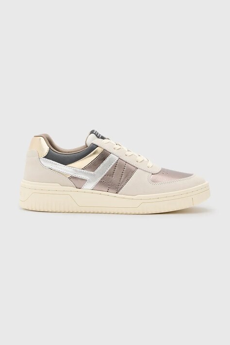 Кожаные кроссовки AllSaints Vix Suede Sneaker женские цвет белый W125FB