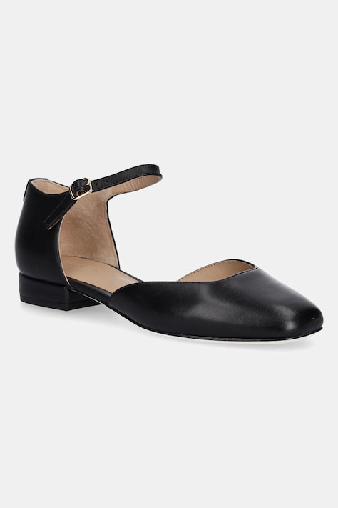 Шкіряні туфлі Lauren Ralph Lauren Emellie Mj колір чорний каблук блок 802961793001