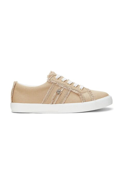 Πάνινα παπούτσια Lauren Ralph Lauren Janson Fray χρώμα: μπεζ, 802967040004