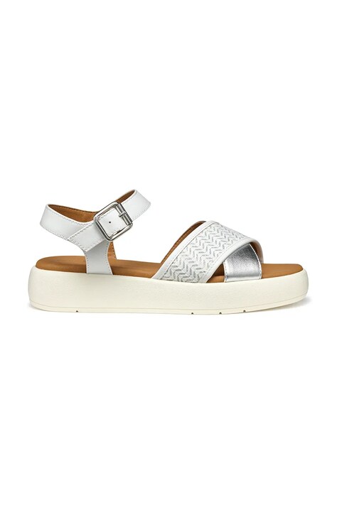 Geox sandale D CAMALEI femei, culoarea alb, toc pana, D550NF 0BCDS C1000