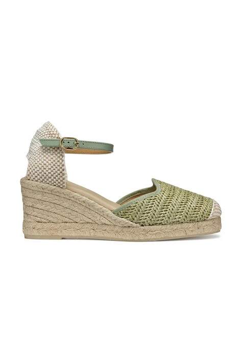 Geox espadrile D GELSA LOW culoarea turcoaz, toc pana, D55NGE 02MLM C3002