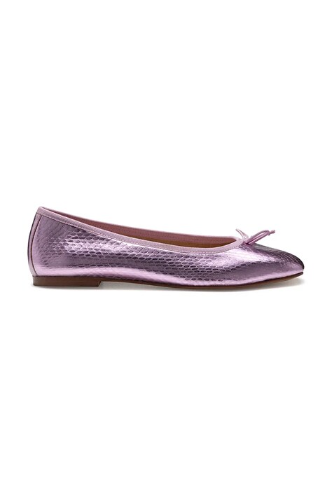 Geox balerini de piele D MARSILEA culoarea violet, D45W6A 0KY11 C8020