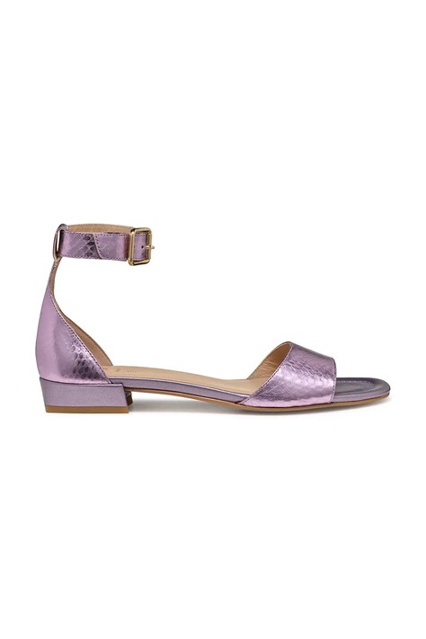 Geox sandale de piele D NEW ERAKLIA 15 femei, culoarea violet, D5580B 000KY C8020