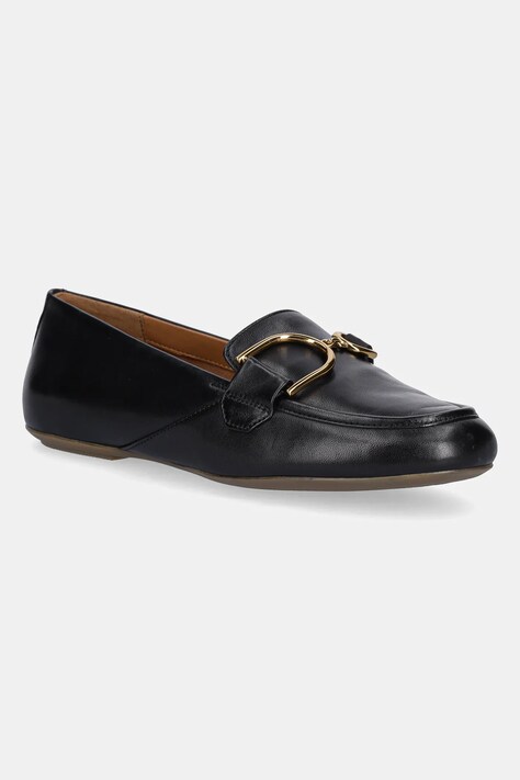 Geox mocasini de piele D PALMARIA femei, culoarea negru, cu toc plat, D45MUJ 000TU C9997