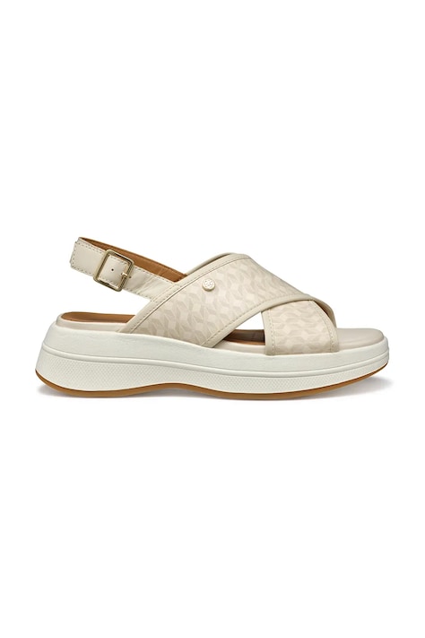Geox sandale D SPHERICA ECUB-3 S femei, culoarea bej, cu platforma, D550VB 00485 C1122