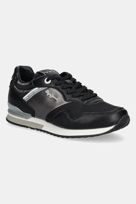Pepe Jeans sneakers LONDON SHINE W femei, culoarea negru, PLS40046
