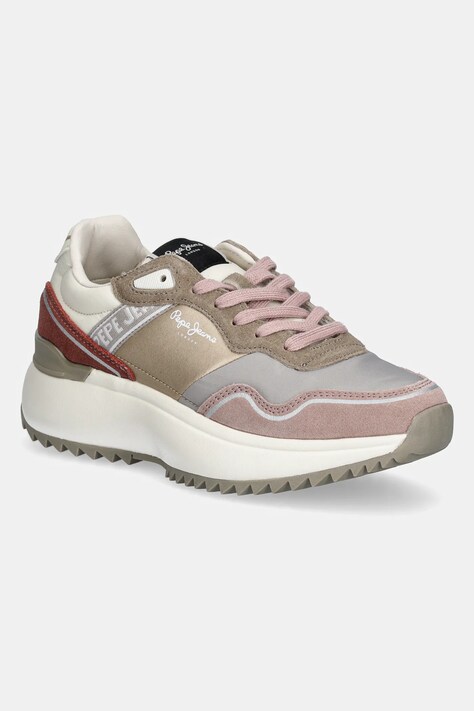 Pepe Jeans sneakers KIMI GLAM femei, culoarea roz, PLS60042