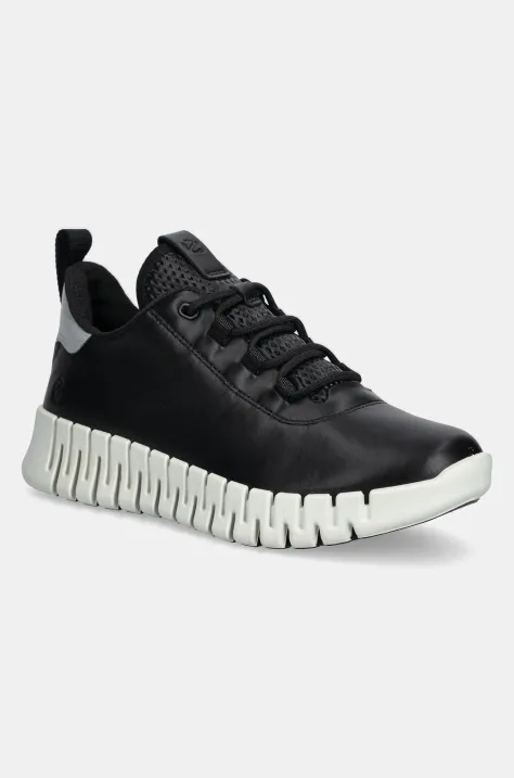 Ecco sneakers din piele Gruuv Sneaker Lea femei, culoarea negru, 218203-60719
