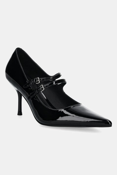 Jeffrey Campbell stilettos de piele TYPIST culoarea negru, U129-12