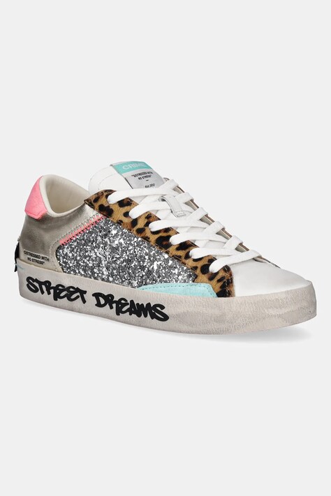 Crime London sneakers DISTRESSED femei, culoarea auriu, 20004PP7