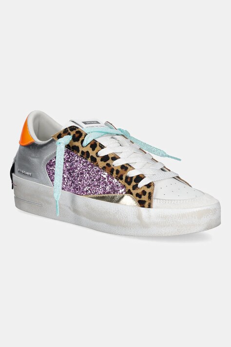 Кожаные кроссовки Crime London SK8 DELUXE женские цвет серый 20130PP7