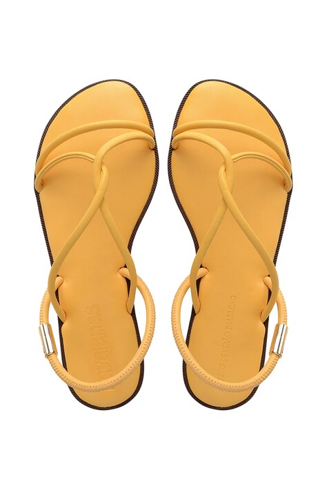 Havaianas sandale UNA MANGA CAJA femei, culoarea galben, 4149609.5559