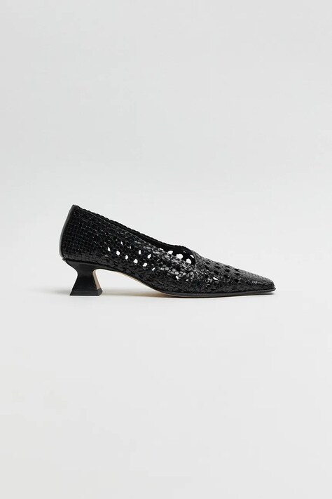 Miista pantofi de piele Gisla culoarea negru, cu toc drept, MI_5475